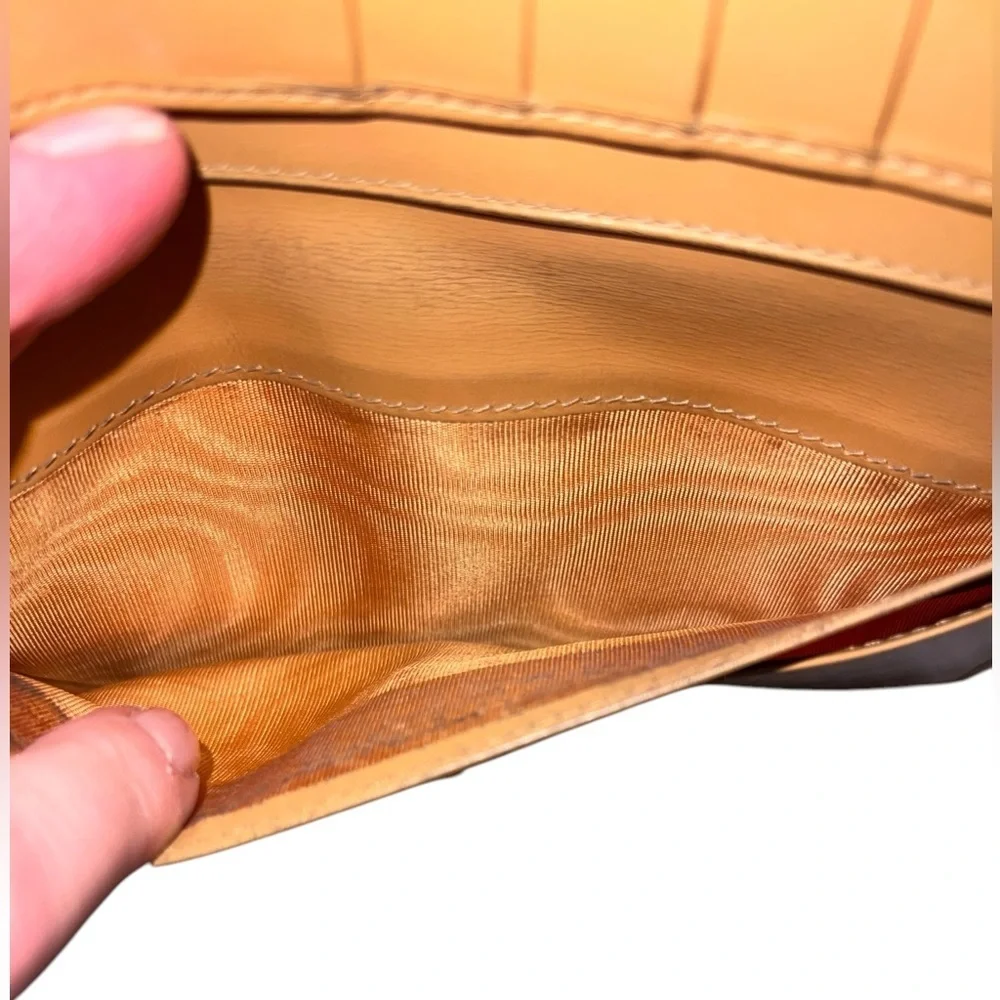 Gucci Vintage Horse Bit Long Wallet Tan Italian Leather Brass Hardware Neutral - Picture 13 of 16
